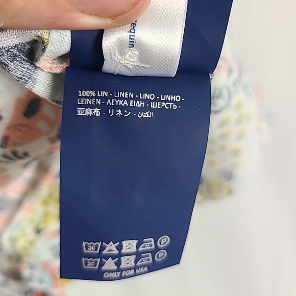 NWT Vilebrequin Short Sleeve Linen Button Shirt Charli Fish Print Sz XL $260 - Picture 6 of 8